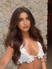3 Piece Bikini Set 2025 Sexy Crochet Swimwear Floral Bathing Suit with Skirt Sheer Knit Beachwear Vacation Dresses Swimsuit K160