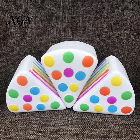 Quick Recovery Cake Toy Colorful Dot Squeeze Stress Relief Simulated Pinch Ball Focus Aid Anti-anxiety Fidget Hand Relaxation Exercise