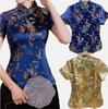 Dames satijnen blouse Plus size blouse Chinese stijl Tang kleding Satijnen blouse Tops Knopen Qipao Dames Bruidskleding