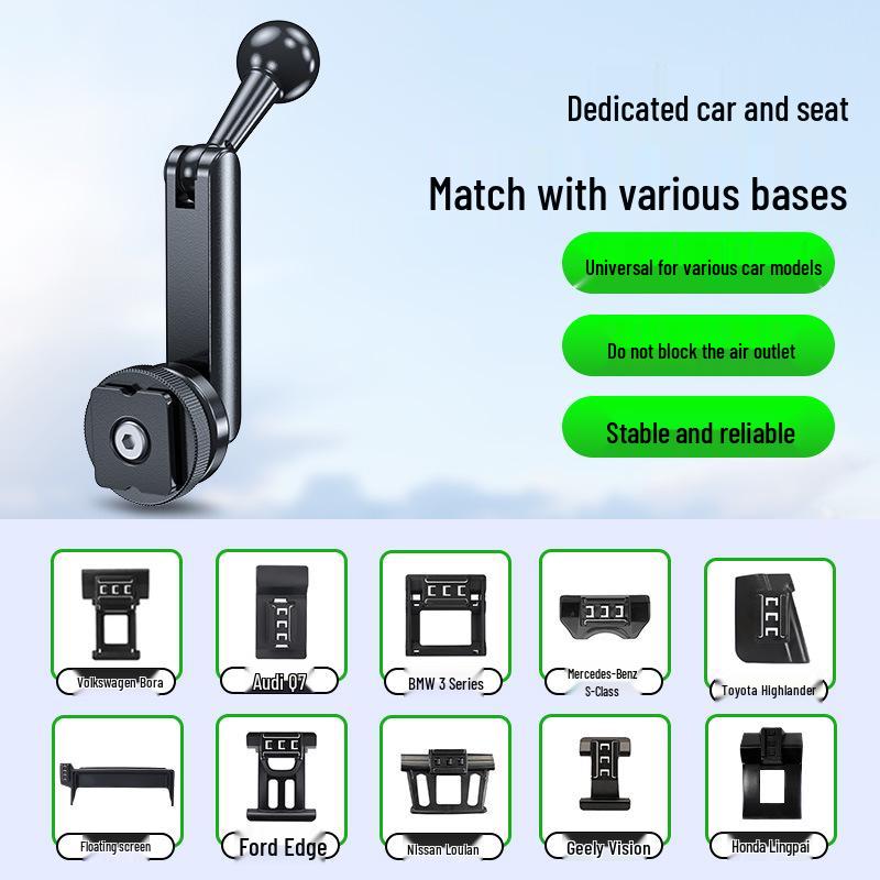 Car Phone Holder with Heightened Extension Arm and 17mm Ball Head C19F-C142: Gravity Clamp Extension Arm Kit