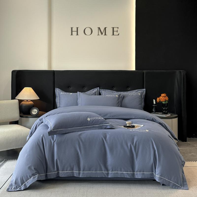 A-Class All Cotton Long Staple Cotton Thickened Brushed Four-Piece Set