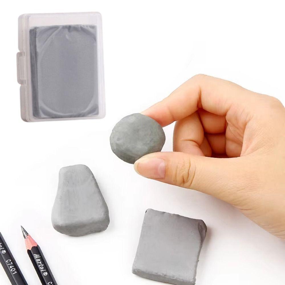 4Pcs Grey Kneaded Erasers Moldable Plasticity Erasers Art Supplies Art Drawing Erasers Art Students