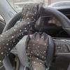 Transparent Long Gloves Mesh Bride Wedding Gloves Fashion Sun Protection Mittens  Women