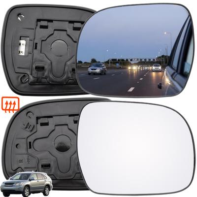 For Lexus RX 2003 - 2008 Toyota Hilux 2005 - 2010 Left Right Door Side Wing Mirror Glass Heated Convex With Plate Rearview Clip