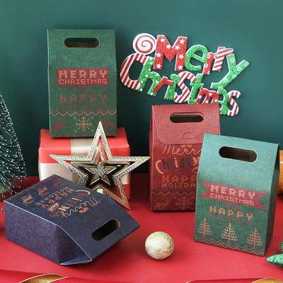 10Pcs/lot Christmas Gift Box Craft Paper Box Christmas Candy Gift Box Packaging Box