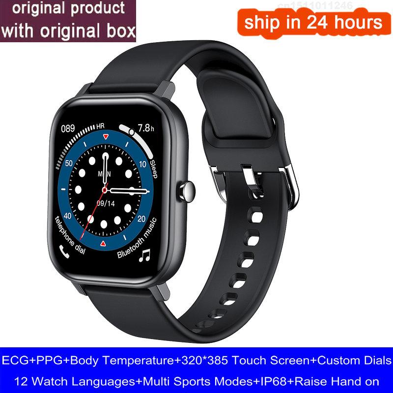 New Smart Watch Men 24H Heart Rate Body Temperature Health Monitor Sports Fitness Tracker Smartwatch Women for Android Ios чёрный