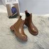 Smoke Boots Martin Boots Damen 2025 Neue Herbst- und Winterstiefel mit Fleece-Verdickung an der Unterseite Explosive Smoke Tube Chelsea Skinny Short Boots