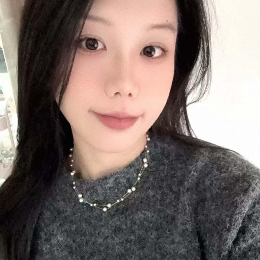 Luxury Beaded Choker Necklace Exquisite Collarbone Chain Brilliant Neck Pendant  Birthday Gift