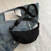 Suede Mini Dumpling Bag Light Soft Crossbody Bag Women Student Casual Fashion Simple Lightweight Handbag