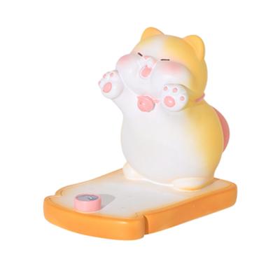 Cute Cat Cellphone Holder Resin Mini Portable Mobile Phone Stand Desk Ornament for Bedroom Office