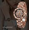 Forsining Top Brand Casual Waterproof Full Stainless Steel Automatic Mechanical Women Hight Senior Gift Glamour Elegant Watches