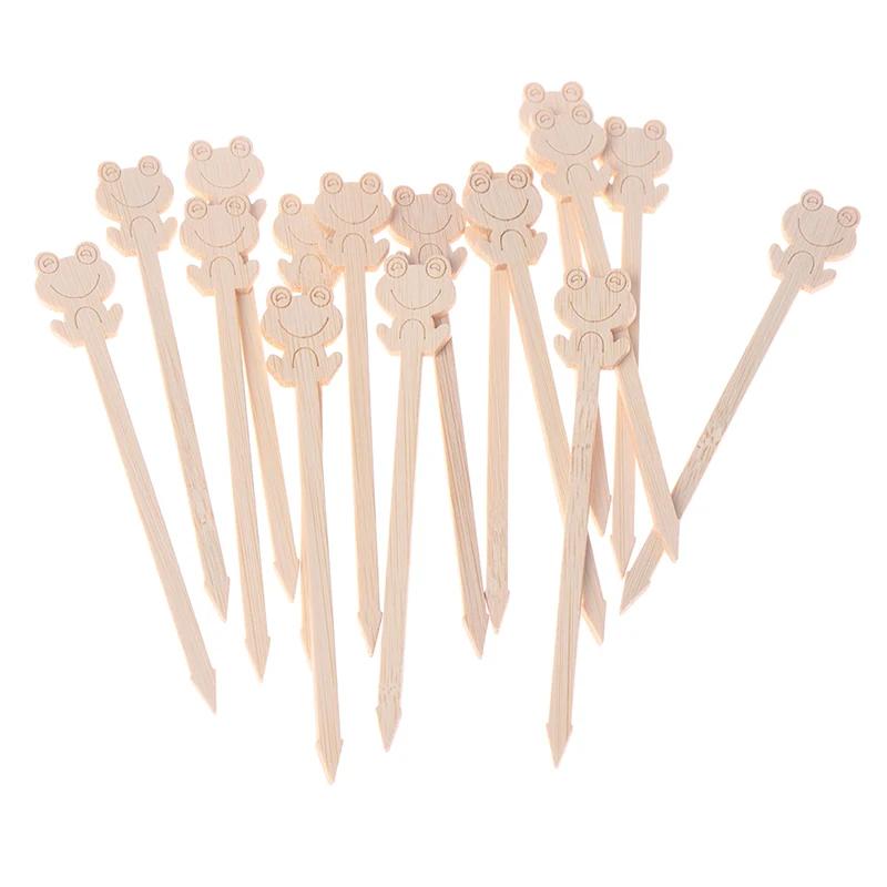 36 Pcs Disposable Bamboo Skewers Food Picks Buffet Cupcake Fruit Fork Party Cake Dessert Salad Vegetable Sticks Toothpick Tools