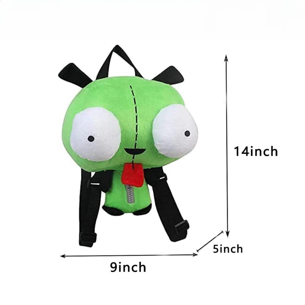 Anime Alien ET 3D Eyes Green Invader ZIM GIR Dog Cartoon Toy Charm Backpack Birthday Gift Toys for Children Friends