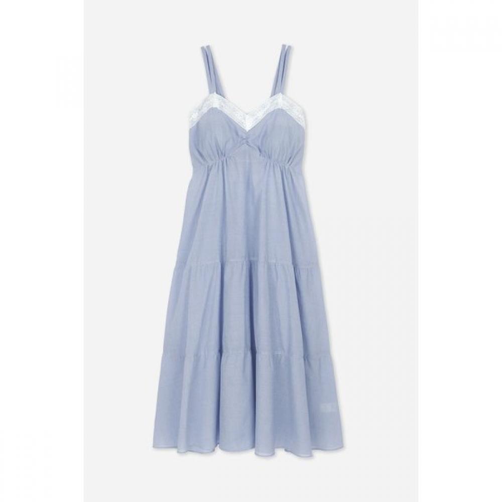 GOHUNABI Синее платье-пижама Single option