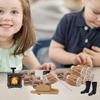 Mini-Möbel fürs Puppenhaus, Weihnachtsdekorationsset mit Vintage-Miniatur-Kamin, 1/12 Mini-Szenenmodell-Set, Zubehör für die Miniaturwand