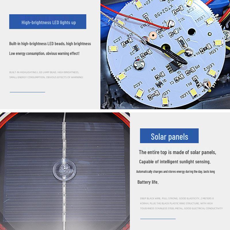 Magnetisches Solarbetriebenes Warnblitzlicht für Kräne, Fahrzeuge und den maritimen Einsatz