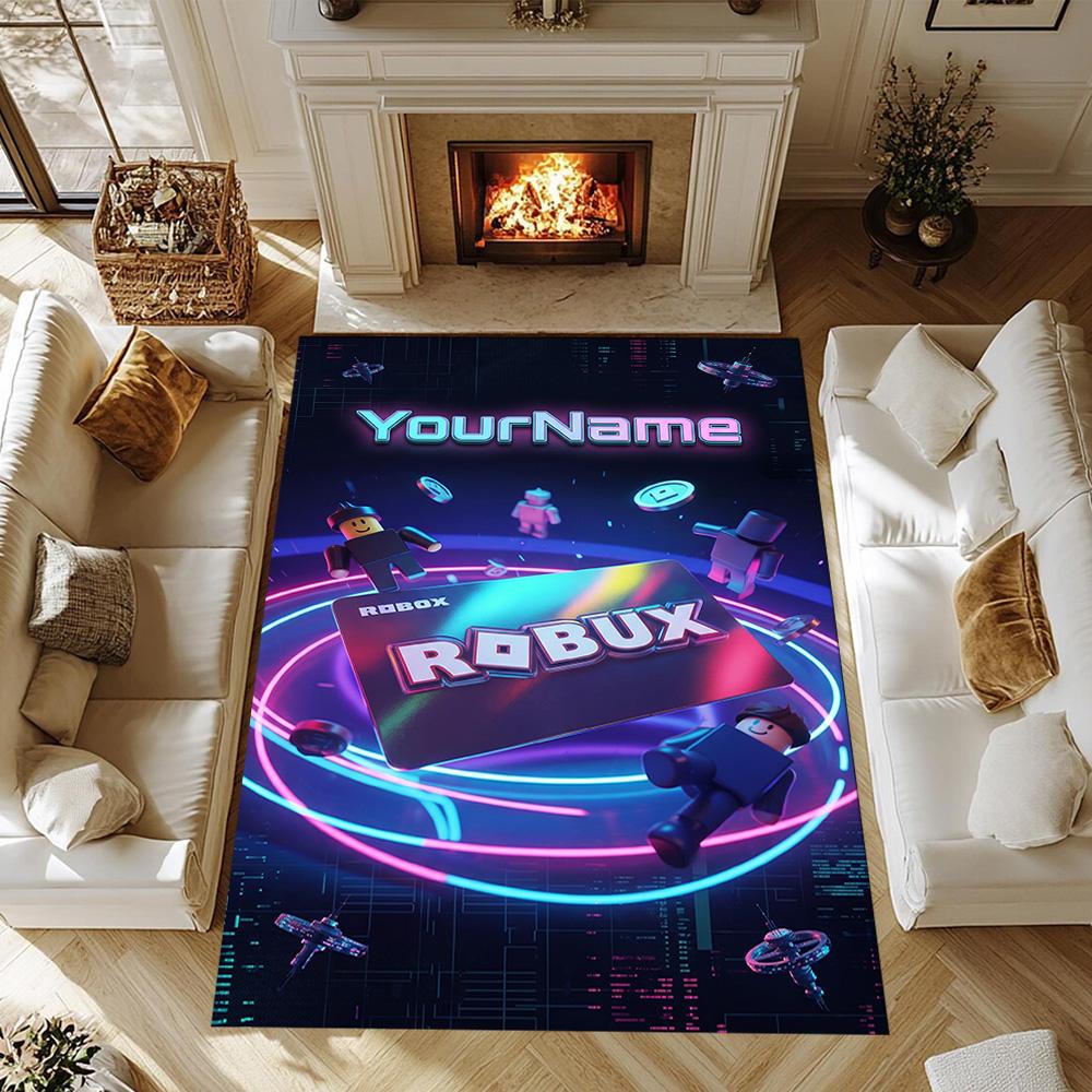 Roblox 266 Customized Name Carpet Perfect for Outdoor Balcony Study Room Living Rooms Anti-slip Rug Decorate Offices Spiritual Gift