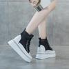 Leather Little White Shoes Children's 2025 Summer New Versatile Thick Sole Inner Height Increase Mesh Small Size High Top Casual Board Shoes