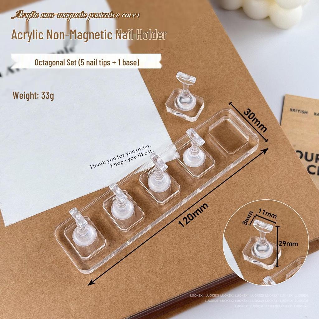 Hot Item: No-Magnet Cat Eye Nail Holder - High-Transparency Wearable Practice Tool