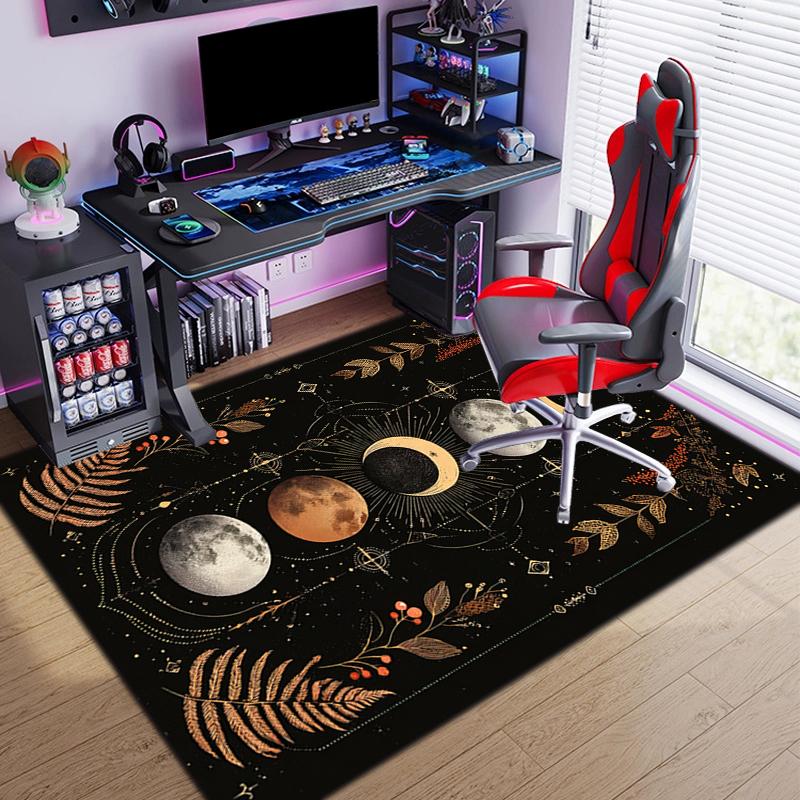 Mystical Lunar Phases Art Print Carpet Floor Mats Printing Christmas Gifts Fashion Art