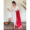 White Salwar Kameez Kurti Indian Pakistani Top Tunic Party Wear Bollywood Dress SC-2273