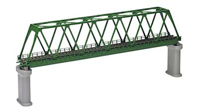 TOMYTEC TOMIX N Gauge Single Track Truss Bridge F Dark Green with 2 PC Piers 3033 Railway Model Supplies