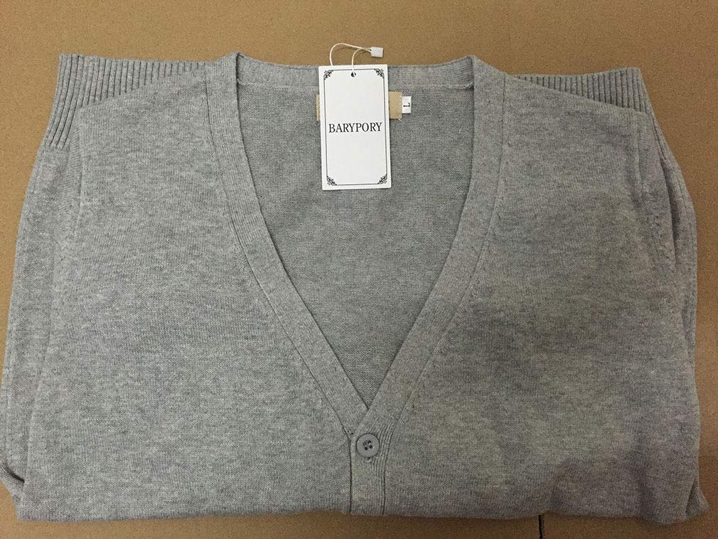 Shop Solid Color Long Sleeve Cardigan Knit Beautiful and Loose for School Uniforms Dark Phoenix's Top, 100% Cotton, Simple, V-Neck, Fit, Unisex, (Size