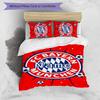 3pcs Custom Name Bayern Munich Bedding Set Duvet Cover Closure Includes 1 Duvet Cover & 2 Pillowcases for All Seasons Bedroom Decor