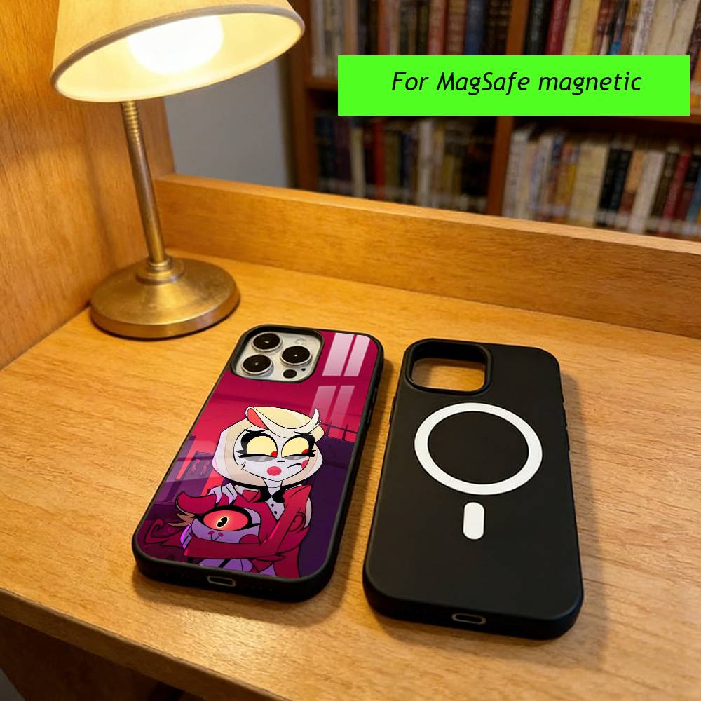 Hazbin Hotel Charlie Morningstar Phone Case For iPhone17,16,15,14,13,12,11 Plus,Pro Magnetic For Magsafe Wireless Charging
