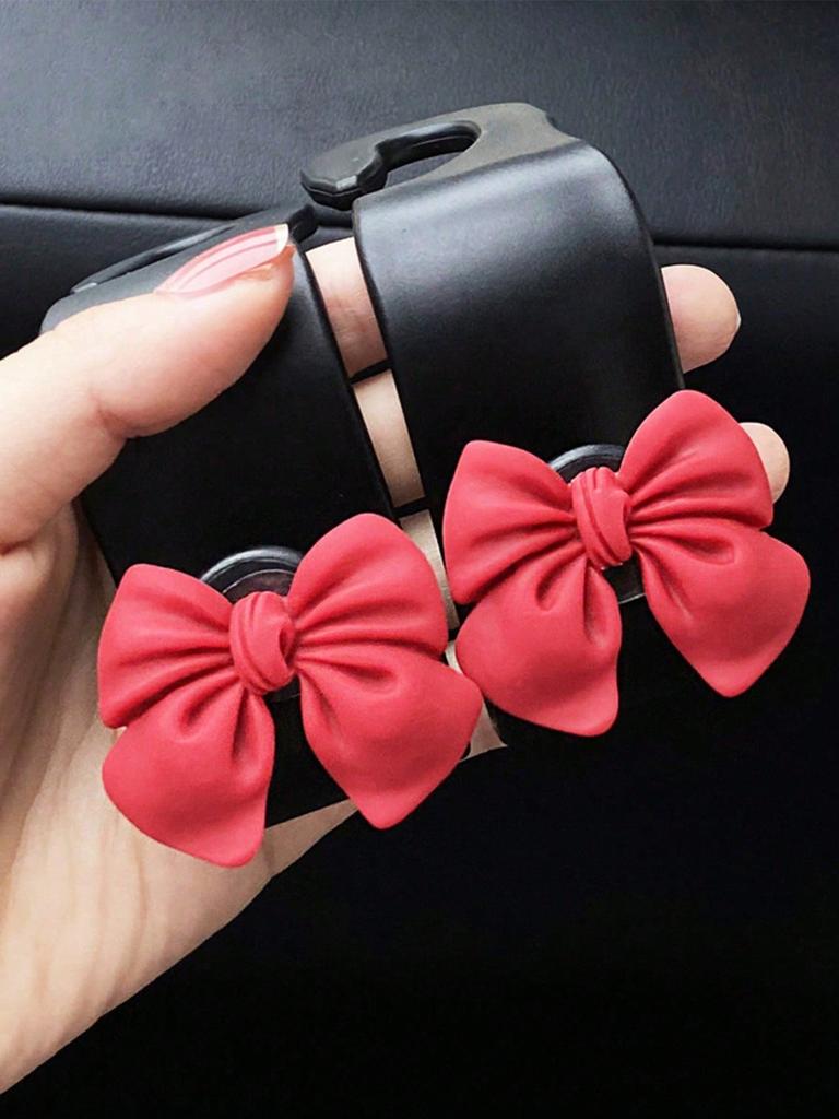 2Pcs General Motors Seat Hooks,car Hook for Wallet and Bag,interior Decoration Car Accessories,cute Bow Seat Back Storage Bag