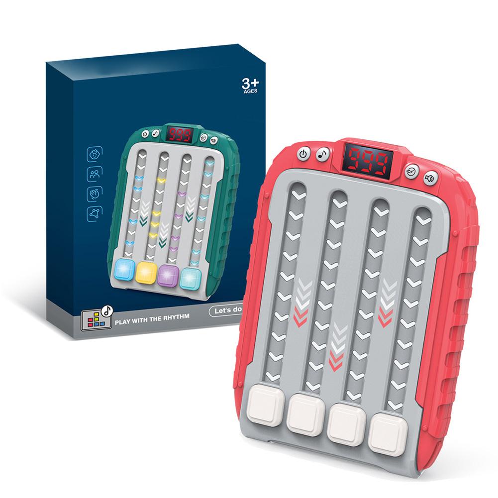 

Портативная электронная музыкальная ритм-игровая машина со светом, снятие стресса, быстрая игрушка с музыкой, 3 скорости, подарки для девочек и мальчиков Rhythm Master-Red【Color Box】