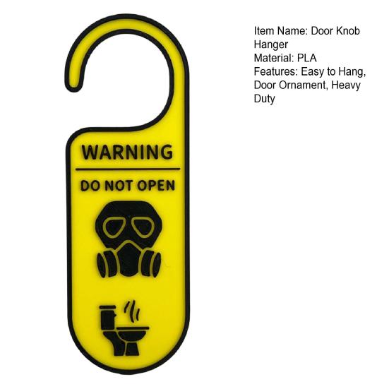 Toilet Door Knob Hanger Single-Sided Do Not Open Bathroom Door Warning Sign All Standard Doors Handle Hanging Decoration