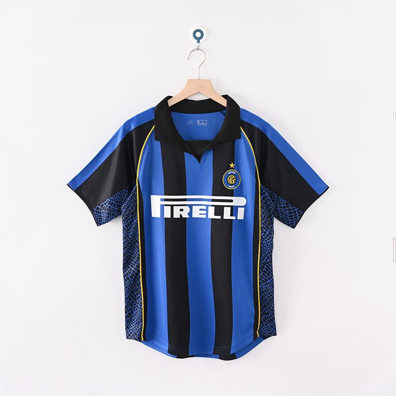 0910 Inter Retro Full Series Jersey, Champions League Home and Away Long-sleeved Football Jersey, Commemorative Print Jersey