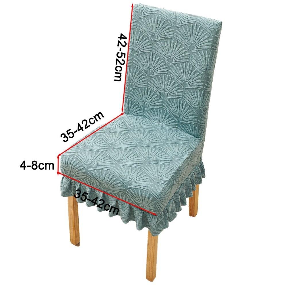 

High Back Dining Chair Cover Stretch Jacquard Elastic Spandex Stretch Chair Cover Slipcover Kitchen Chair Cover Dining Room светло-синий