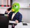 Lustige Grüne Fischkopfmaske Halloween Lustige Meerjungfraumannmaske Tiermaske Kopfbedeckung Verkleidung Monster Cosplay Realistisches Gummi Grünes Kopfmonster Requisite