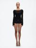 American Spicy Low-Waist Black Ultra-Shorts: Simple, Slimming, Tight-Fit Hot Pants