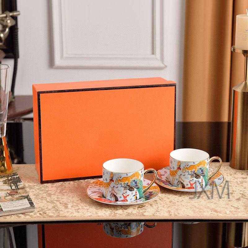 Bone China Coffee Cup Circus Series Cute Cartoon Children'S Tableware Luxury Plate