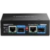 Convertisseur de Média Industriel - TRENDnet - TI-BF22SFP - SFP vers PoE++ - 2 Ports Gigabit - Noir