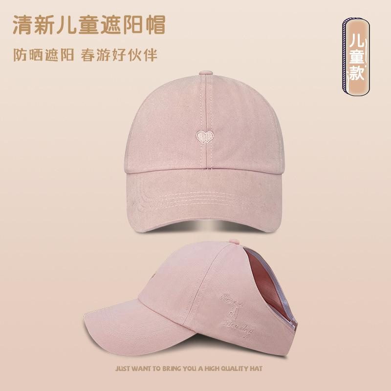 Spring Sun Protection Hat with Exposed Ponytail Baseball Cap for Women's Outdoor Cycling Sun Protection Breathable Fashionable and Versatile Hat