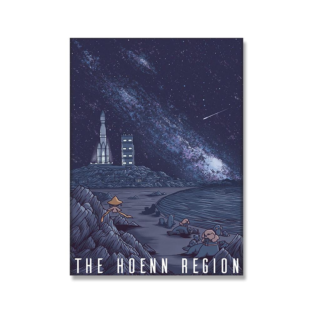 Anime Video Game Inspired Travel Poster And Prints Landscape Canvas Painting Print Wall Art Pictures Home Decor Christmas Gift