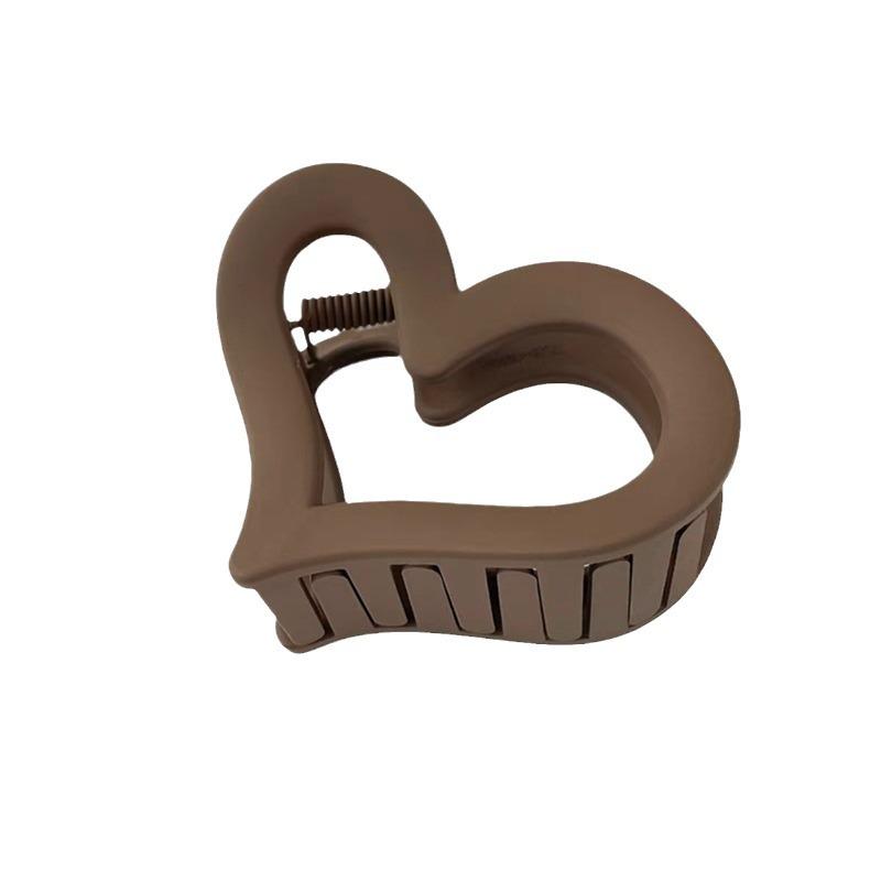 Women's Matte Milk Coffee Hair Claw Clip - Large, Cute Shark Clip Headdress
