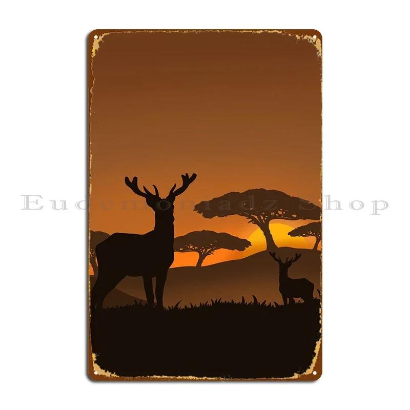 The Beautifull Savanna Metal Sign Poster Cinema Pub Wall Decor Custom Mural Tin Sign Poster