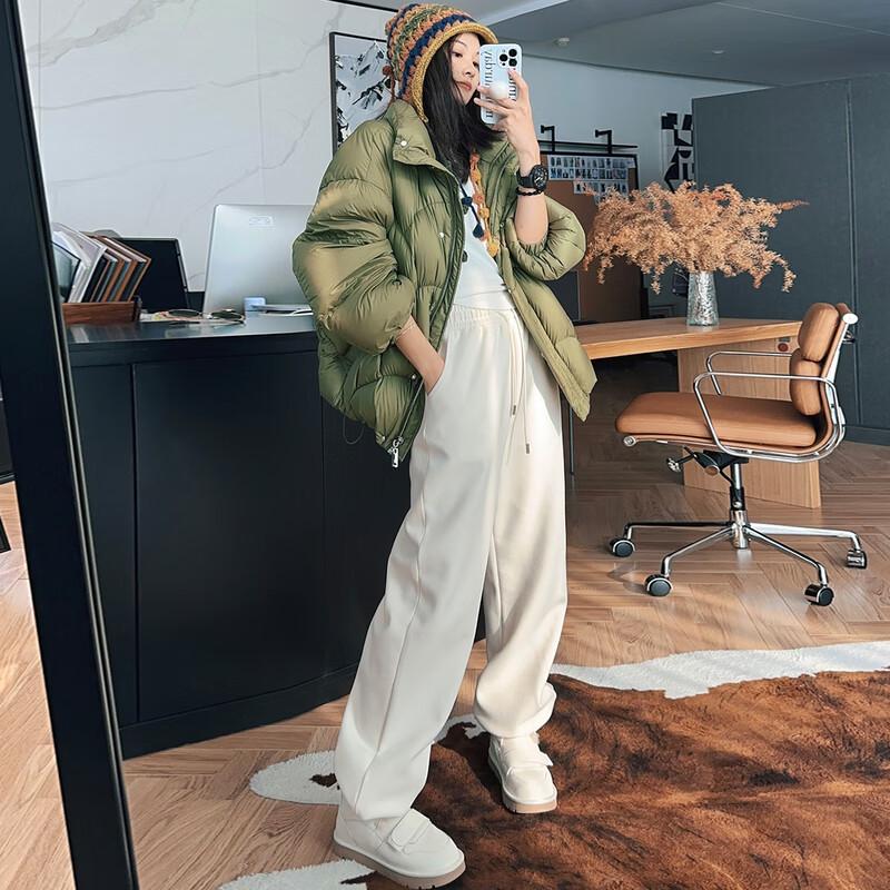 MEIYANG Thickened Warm Straight Wide-Leg Trousers