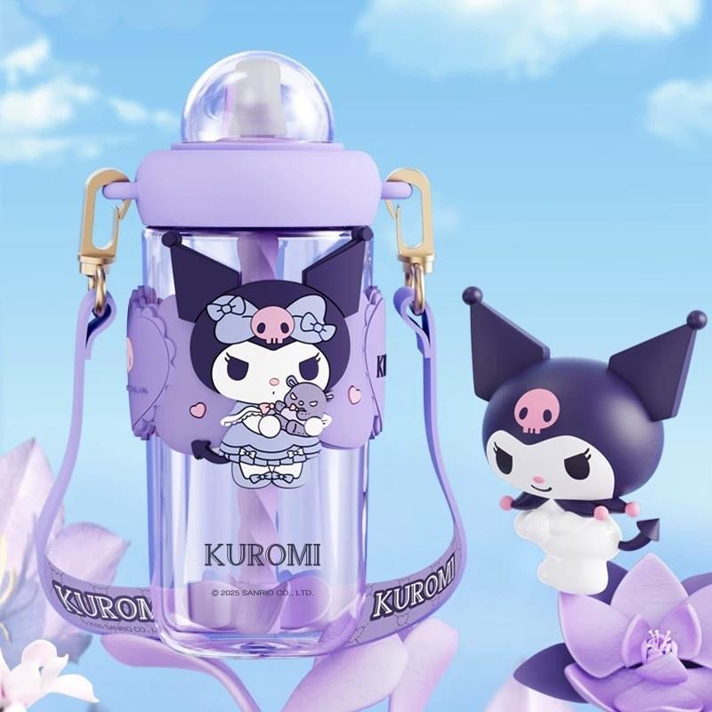 Sanrio Melody Tritan Reusable Straw Water Bottle With Leakproof Seal For Kids And Adults