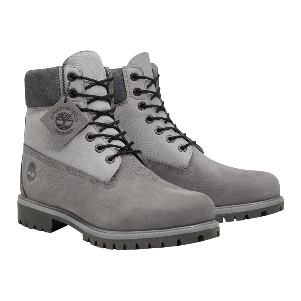 Timberland Premium Waterproof Medium Grey Size Size Men's 6-inch Boots, Nubuck, 9.5 (TB0A6G1REL81), 27.5cm (9.5cm)