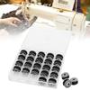 25Pcs Bobbin Set Black with Threads Case Boxed Pre‑Wound Bobbins Sewing Accessories