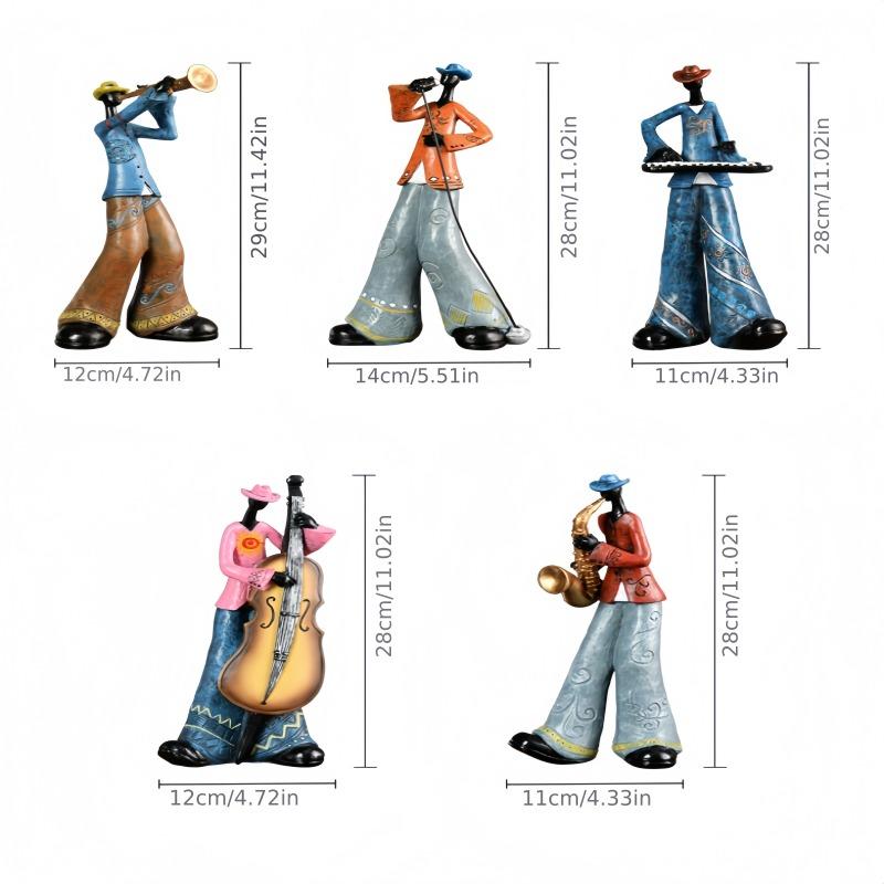 Creative Band Art Ornaments Music Figures Living Room Bookshelf TV Cabinet Wine Cooler Light Luxury Decorations Furnishings