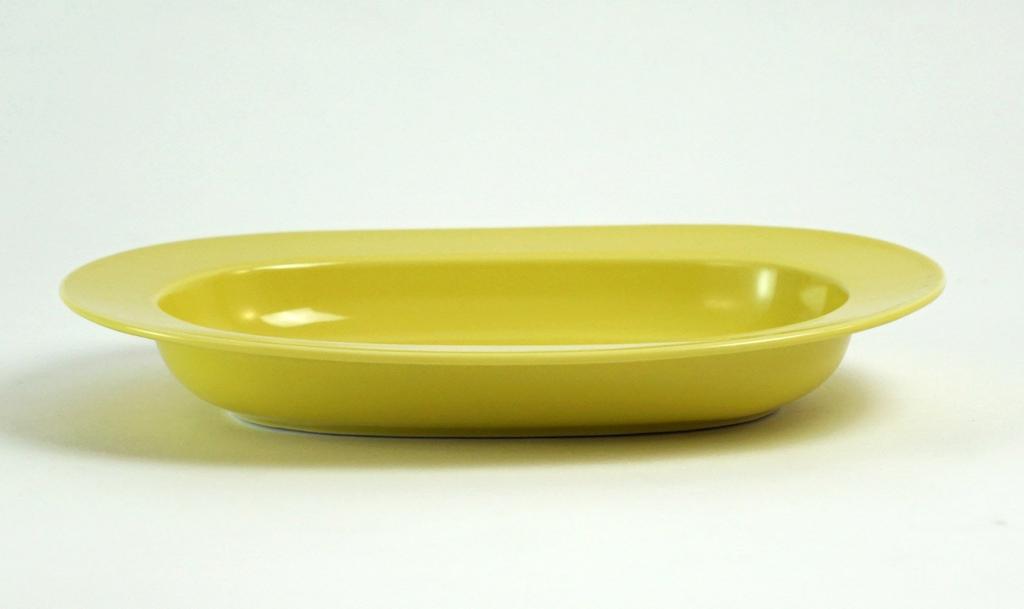 Saikaitoki Hasami ware oval pasta 27cm 14463 "essence" plate, diameter, yellow,