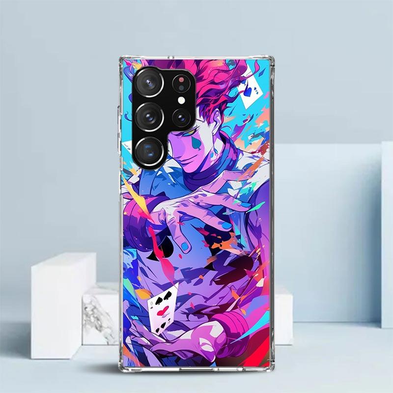 Huner X-Hunters Hisoka Phone Case For Samsung Galaxy S24 S25 Edge S26 Ultra S22 S23 Plus S21 + S20 FE Soft TPU Back Cover Galaxy