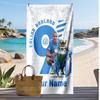 Erling Haaland Personalized Printed Beach Towel Soccer Logo Support Custom Name Text Absorbent Towel For Sport Travel Special Gift
